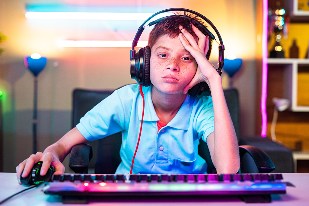 Kid Playing Video Game